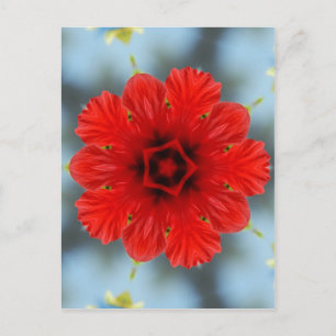 Rote Blume Postkarte
