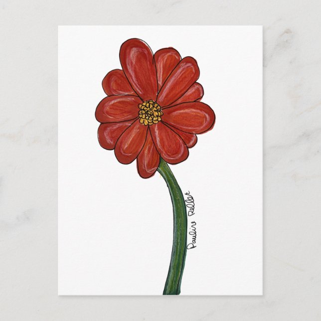 Rote Blume Postkarte (Vorderseite)