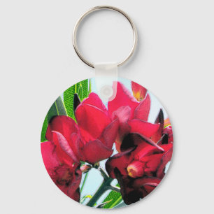 Rote Blume Schlüsselanhänger