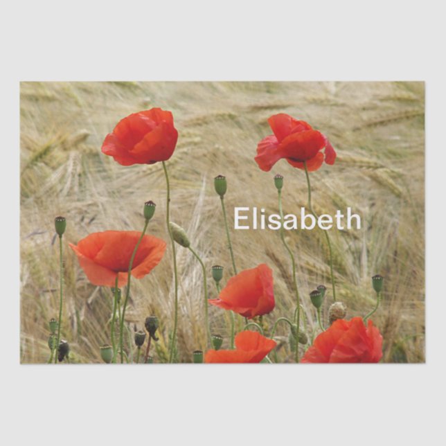 rote Blume Seidenpapier (Vorderseite)