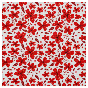 Rote Blume Stoff