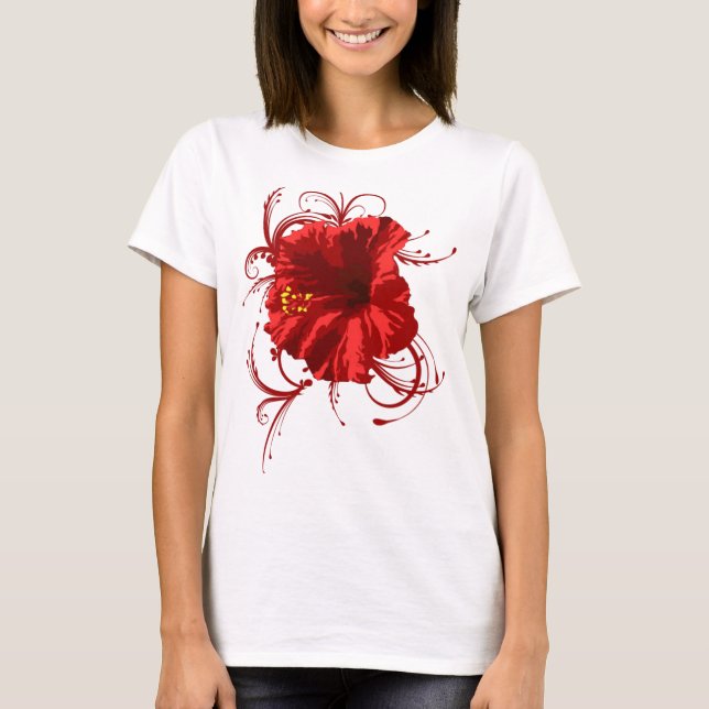 Rote Blume T-Shirt (Vorderseite)