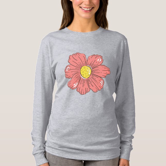 Rote Blume T-Shirt (Vorderseite)