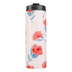 Rote Blume Thermosbecher
