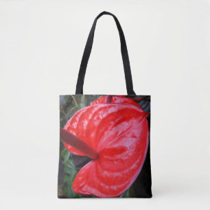 Rote Blume Tote Tasche