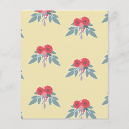 Rote Blume und grüne Blätter auf braun