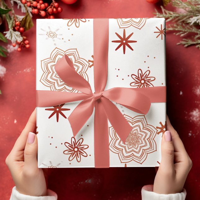 Rote Blume und Starts Geschenkpapier Set (Von Creator hochgeladen)