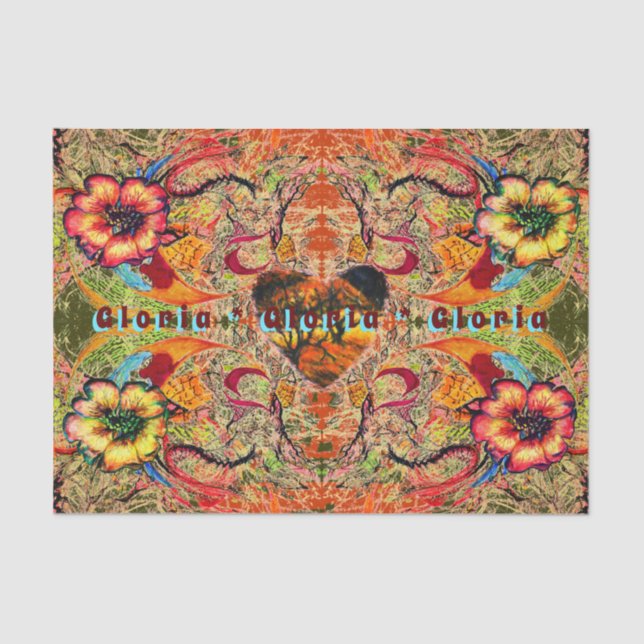 Rote Blume, Viktorianische Fantasie des Dunklen He Seidenpapier (Vorderseite)