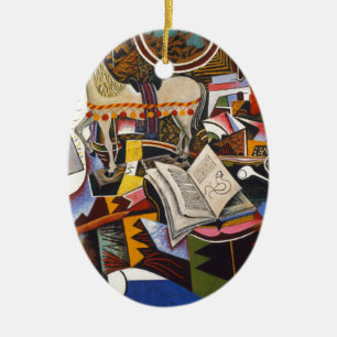 Rote Blume von Joan Miro Keramik Ornament