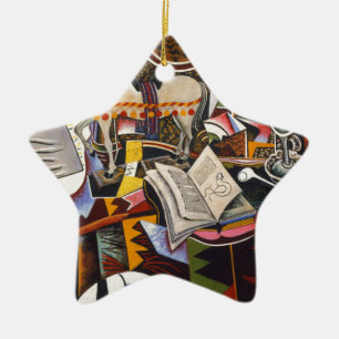 Rote Blume von Joan Miro Keramikornament