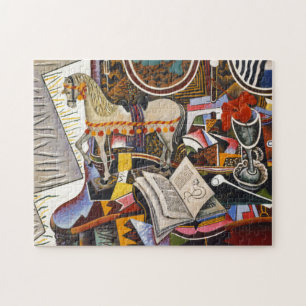 Rote Blume von Joan Miro Malerei Kunst, Dichtung u Puzzle