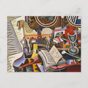 Rote Blume von Joan Miro Postkarte