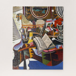 Rote Blume von Joan Miro Puzzle