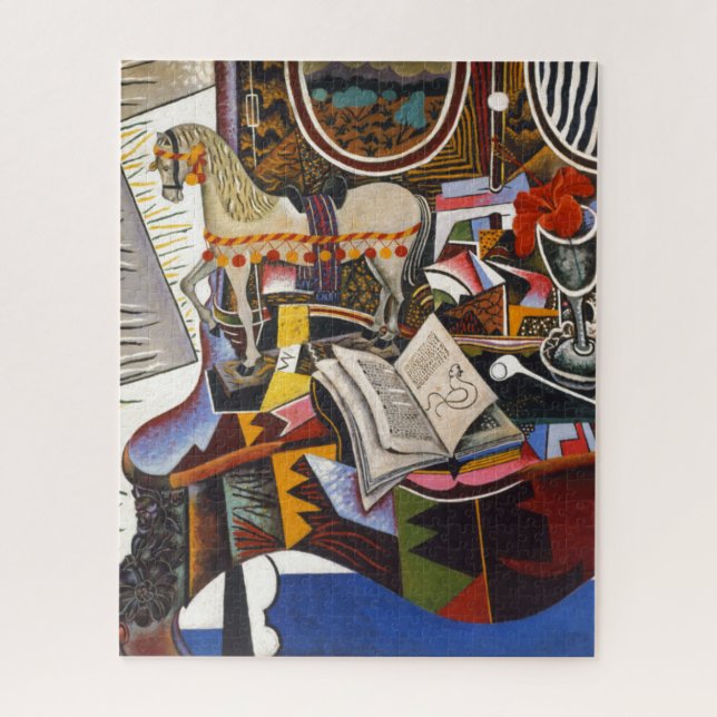 Rote Blume von Joan Miro Puzzle (Vertikal)