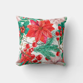 Rote Blume Weihnachtsdekorationen Kissen