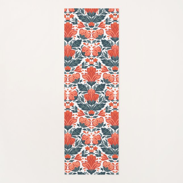 Rote Blume Yogamatte (Vorderseite)