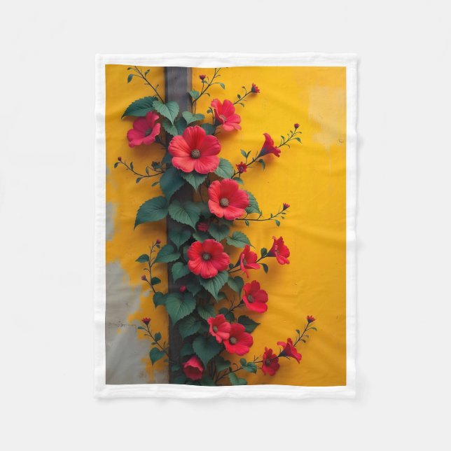 Rote Blumen auf gelber Decke (Vorderseite)