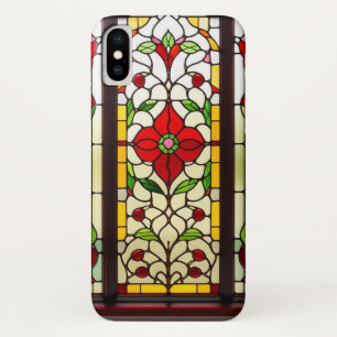 Rote Blumen Elegante Glasmalerei Case-Mate iPhone Hülle