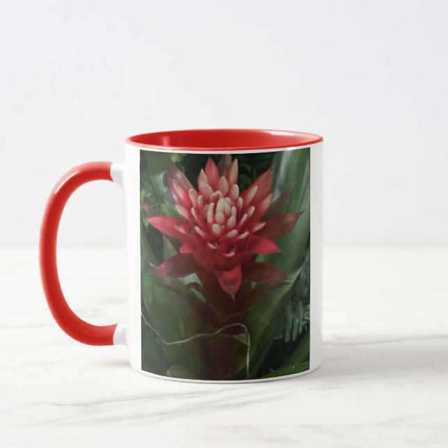 Rote Blumen-Fotomug Tasse (Links)