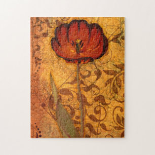 Rote Blumen I Puzzle