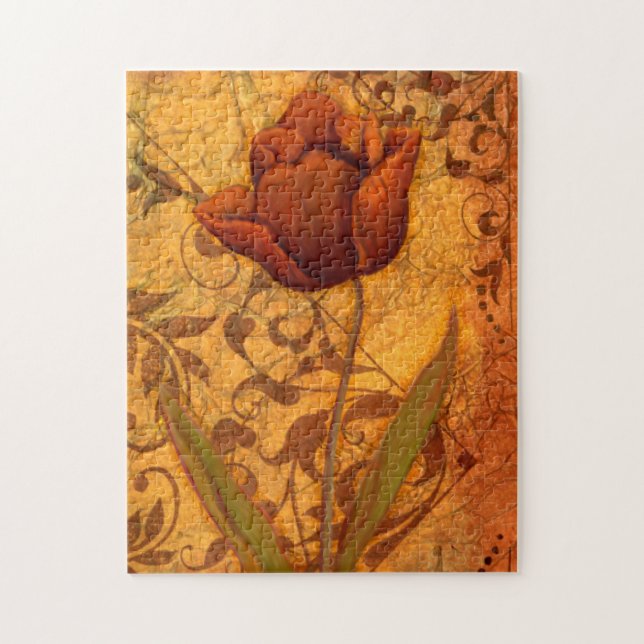 Rote Blumen II Puzzle (Vertikal)