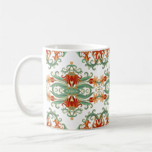 Rote Blumen im chinesischen Stil Ornamental Kaffeetasse