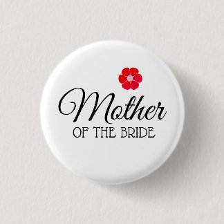 Rote Blumen-Mutter der Braut-Knopf-Abzeichen Button