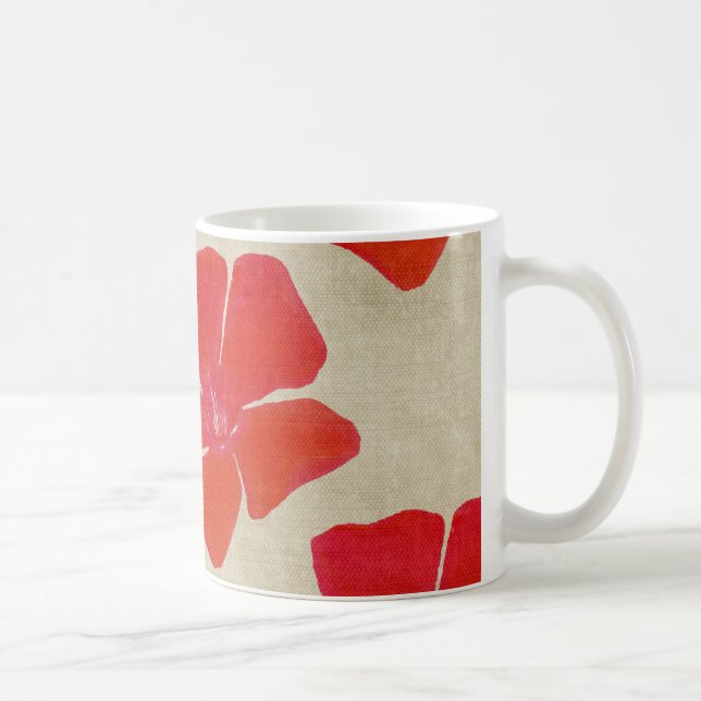 Rote Blumen-Tasse Tasse (Rechts)