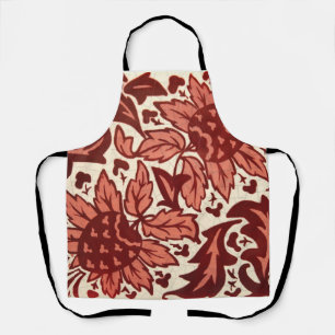 Rote Blumen und Früchte Antik-Muster Schürze