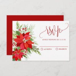 Rote Blumenbeere RSVP Karte