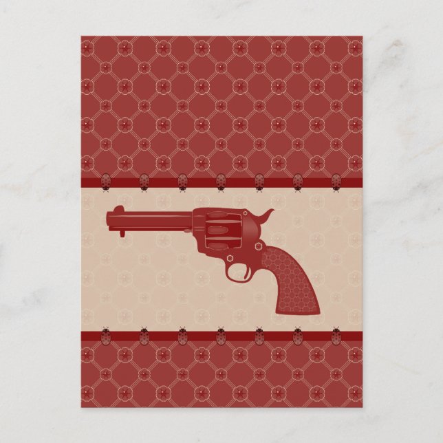Rote Blumenpistole Postkarte (Vorderseite)