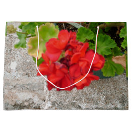 rote Blumenseidenpapier Große Geschenktüte