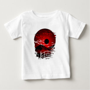 Rote Blüte Baby T-shirt