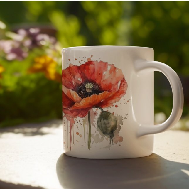 Rote Blüte Kaffeetasse (Von Creator hochgeladen)