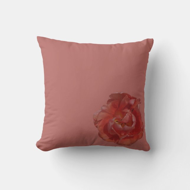 rote Blüte  Kissen (Vorderseite)