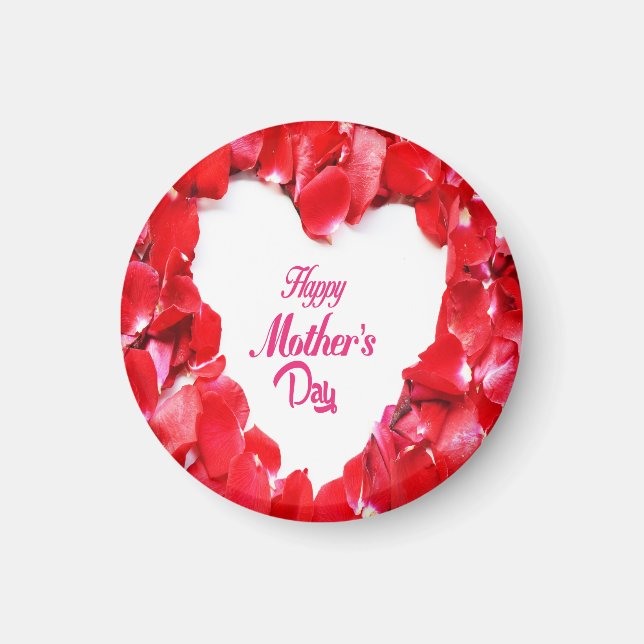 Rote Blüte Magnet (Vorne)