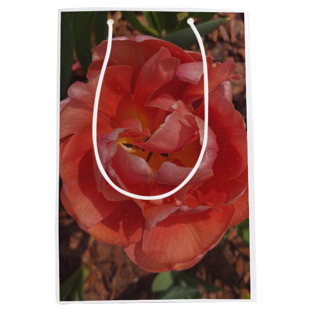 rote Blüte  Mittlere Geschenktüte (Vorderseite)
