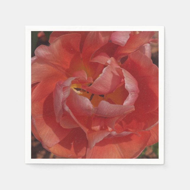 rote Blüte  Serviette (Vorderseite)