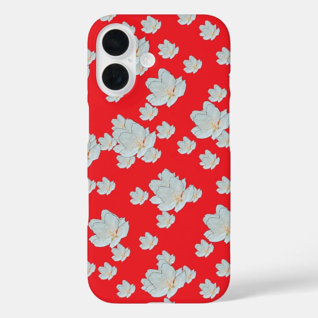 Rote Blüten Case-Mate iPhone Hülle (Rückseite)