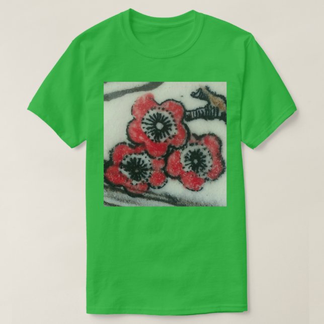 Rote Blüten T-Shirt (Design vorne)