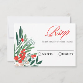 Rote Blütenkirsche RSVP Karte