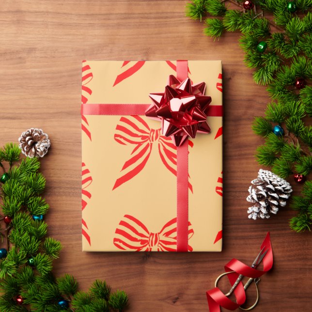 Rote Bogen Geschenkpapier (Feiertagsgeschenk)