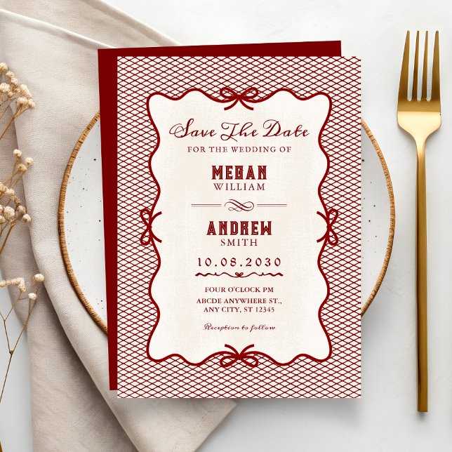 Rote Bogen-Hochzeit  Einladung (Von Creator hochgeladen)