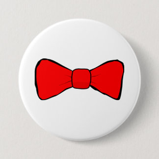 Rote Bogen-Krawatte Button