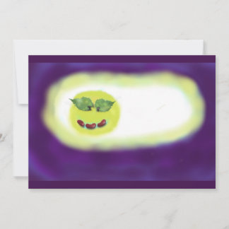 Rote Bohnen-und Trauben-Blätter-glückliches Dankeskarte