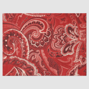 Rote Boho schicke Retro Hippie-Paisley-Bandanna Seidenpapier