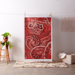 Rote Boho schicke Retro Hippie-Paisley-Bandanna Stoff