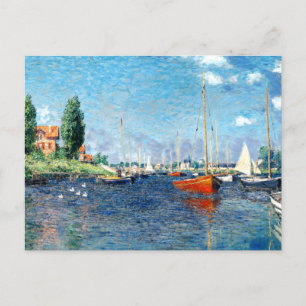 Rote Boote, Argenteuil, von Claude Monet, Postkarte