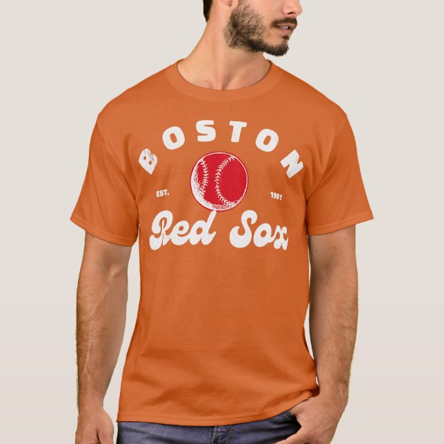 Rote Boston Sox Retro T-Shirt (Vorderseite)