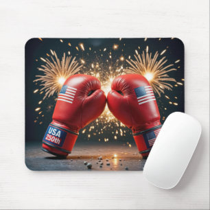 Rote Boxhandschuhe für USA 250. Geburtstag Mousepad